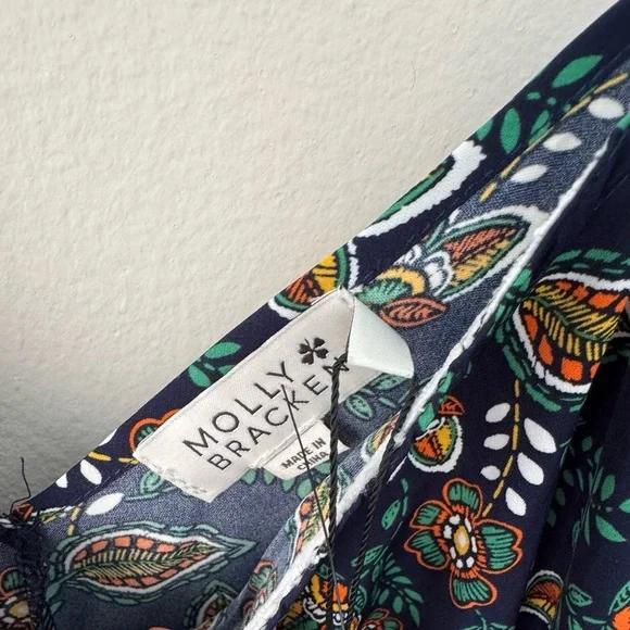 Hanky Hem Women’s Asymmetrical Dress by MOLLY BRACKEN NWT OverSize - Picture 7 of 9